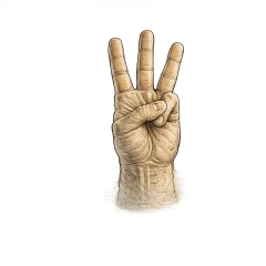 𐰇𐰲 (üç)
